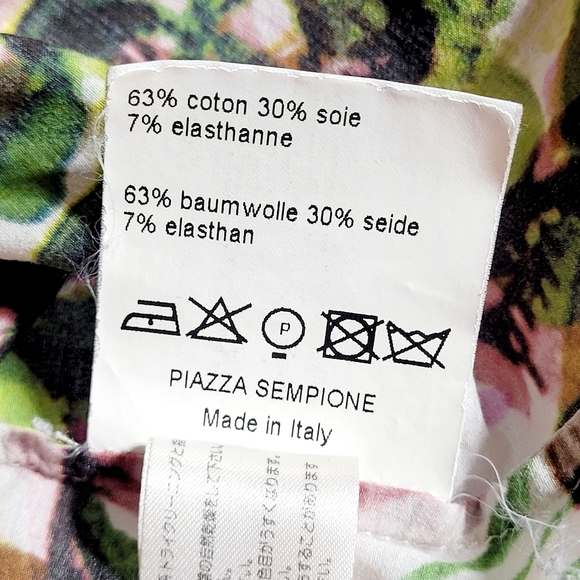 Piazza Sempione Italian Silk Blend Watercolor Floral Artsy (IT40/US Medium***) - Picture 11 of 14